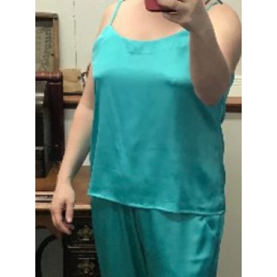 Camisole satin turquoise (Large)